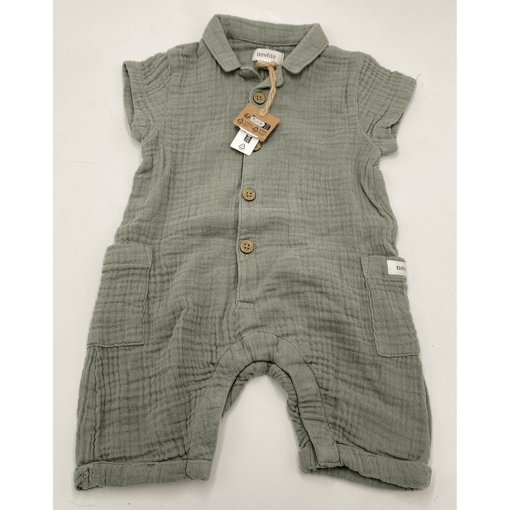 Newbie Baby Boy‎ One Piece Jumpsuit Green 1-2 Months New